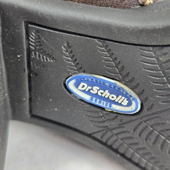 Dr Scholl's Size 8.5 Jolt Brown Faux Leather Booties Side Zipper Chunky Heel - Picture 14 of 16